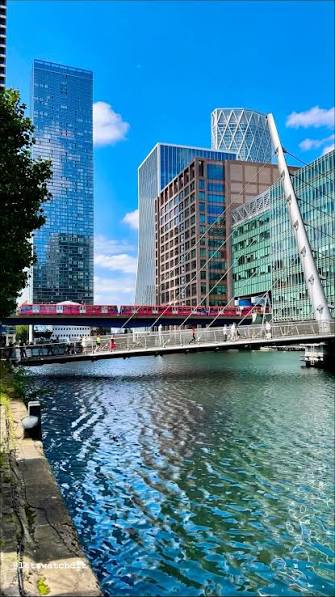 Canary Wharf, London, at the heart of the city's technology and finance district.